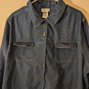 Women's Plus Size Roamans Denim Shirt